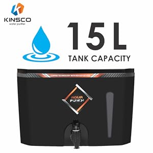 Kinsco Aqua Punch 15 Litre Copper + RO + UV + UF + TDS Adjuster Pure Copper Water Purifier Dispenser Machine, Black (With Free Pre Filter) Visit the Kinsco Store - Image 2