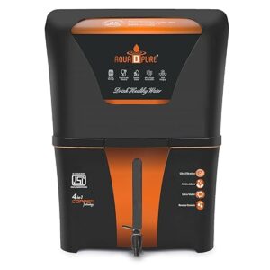 AQUA D PURE 4 in 1 Copper RO Water Purifier with 10 Stage Purification Filtration, UV, UF, TDS Adjuster and 12 Liter Large Storage Tank, Suitable for all type of water supply. Visit the AQUA D PURE Store